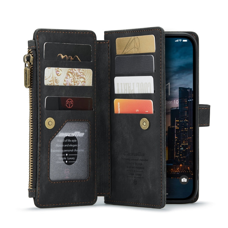 For iPhone 14 Pro Max CaseMe C30 Multifunctional Phone Leather Case (Black) - iPhone 14 Pro Max Cases by CaseMe | Online Shopping South Africa | PMC TechLife | Buy Now Pay Later Mobicred