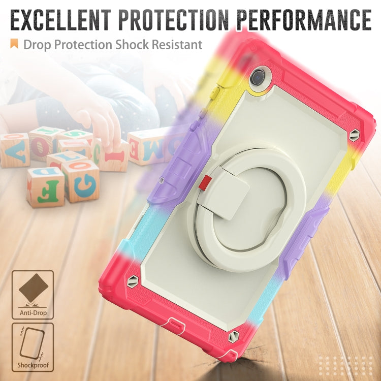 For Samsung Galaxy Galaxy Tab A8 Bracelet Holder Silicone + PC Tablet Case(Colorful Red) - free shipping - PMC TechLife - Order now!