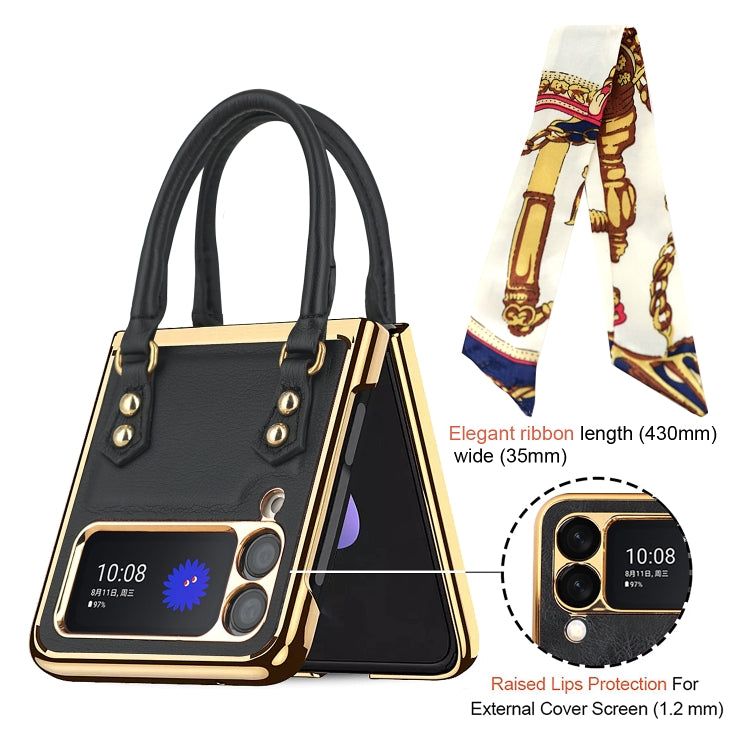 For Samsung Galaxy Z Flip3 5G GKK Handbag Design Leather + PC Phone Case(Black) - free shipping - PMC TechLife - Order now!