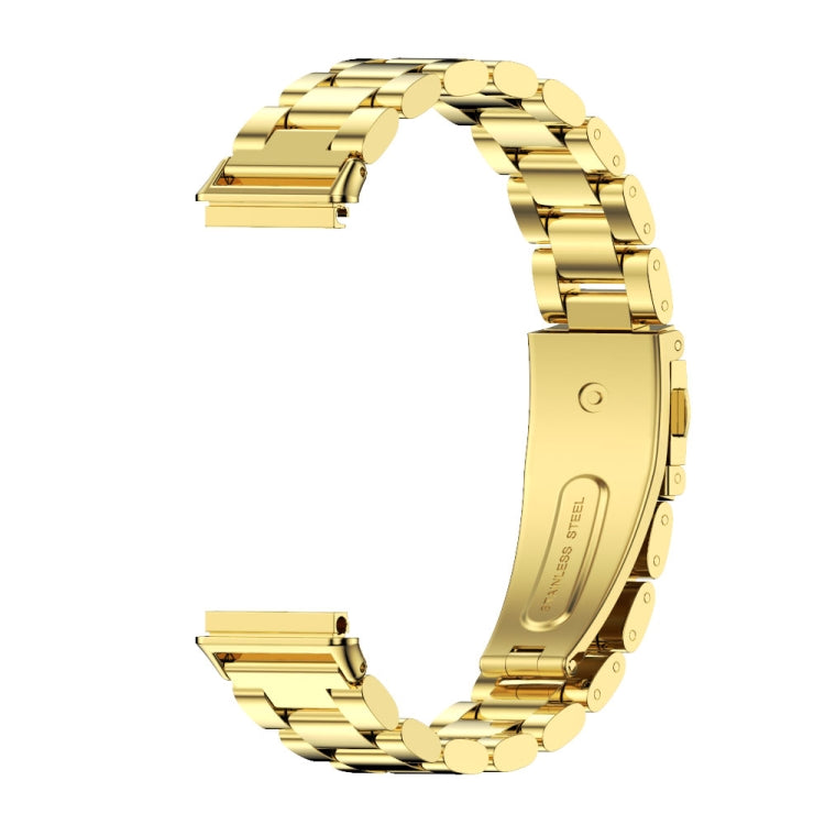 For Huawei Band 7 / 7 NFC MIJOBS Three-Bead Metal Stainless Steel Watch Band(Gold) - Watch Bands by MIJOBS | Online Shopping South Africa | PMC Jewellery | Buy Now Pay Later Mobicred