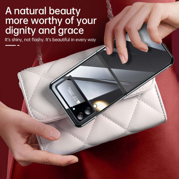 For Samsung Galaxy Z Flip4 SULADA Shockproof Plating PC Transparent Protective Case(Silver) - Galaxy Z Flip4 5G Cases by SULADA | Online Shopping South Africa | PMC TechLife