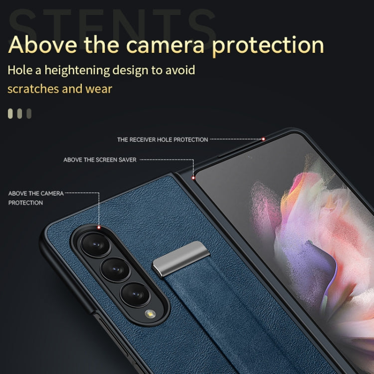 For Samsung Galaxy Z Fold4 SULADA Cool Series PC + Leather Texture Skin Feel Shockproof Phone Case(Green) - Galaxy Z Fold4 5G Cases by SULADA | Online Shopping South Africa | PMC TechLife
