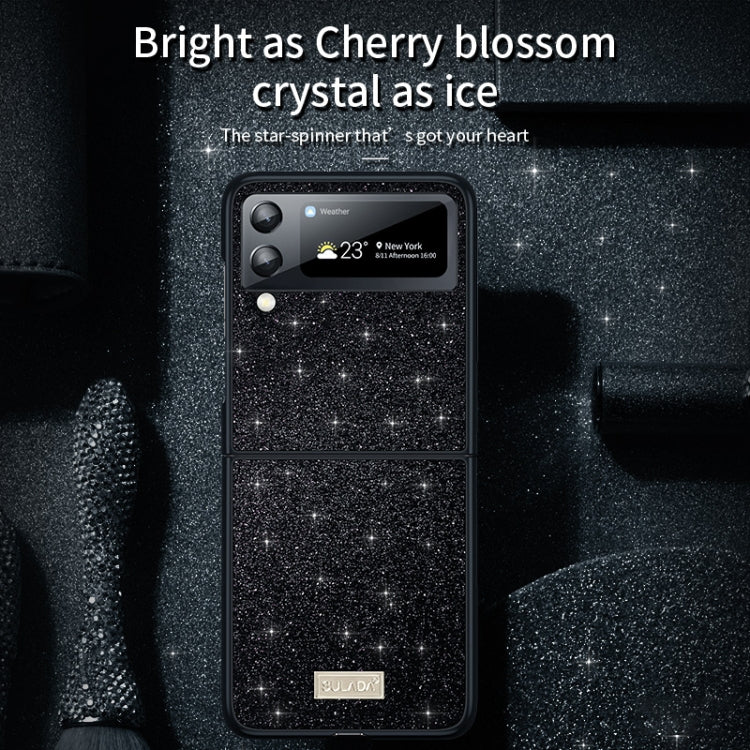For Samsung Galaxy Z Flip4 SULADA Shockproof TPU + Handmade Leather Phone Case(Black) - free shipping - PMC TechLife - Order now!