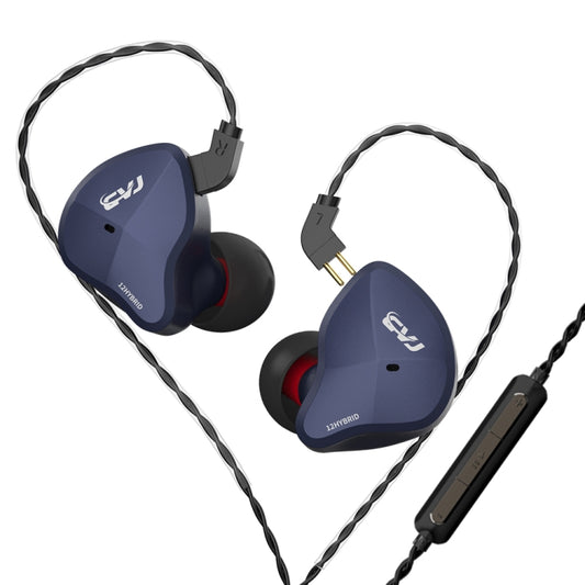 CVJ-CSN In-Ear Dual Magnetic Circuit Dynamic HIFI Wired Earphone, Style:With Mic(Blue) - In Ear Wired Earphone by CVJ | Online Shopping South Africa | PMC Jewellery | Buy Now Pay Later Mobicred