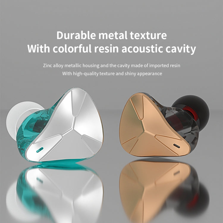 CVJ Demon Double Dynamic Coil HiFi Music Wired Earphone No Mic(Gold) - free shipping - PMC TechLife - Order now!