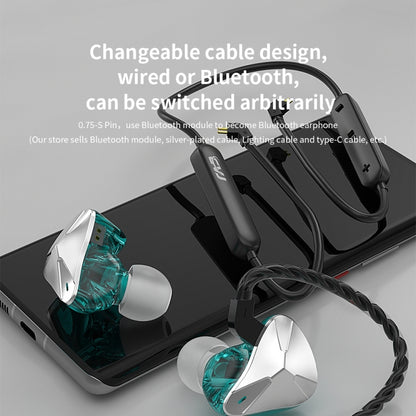 CVJ Demon Double Dynamic Coil HiFi Music Wired Earphone No Mic(Gold) - In Ear Wired Earphone by CVJ | Online Shopping South Africa | PMC Jewellery | Buy Now Pay Later Mobicred