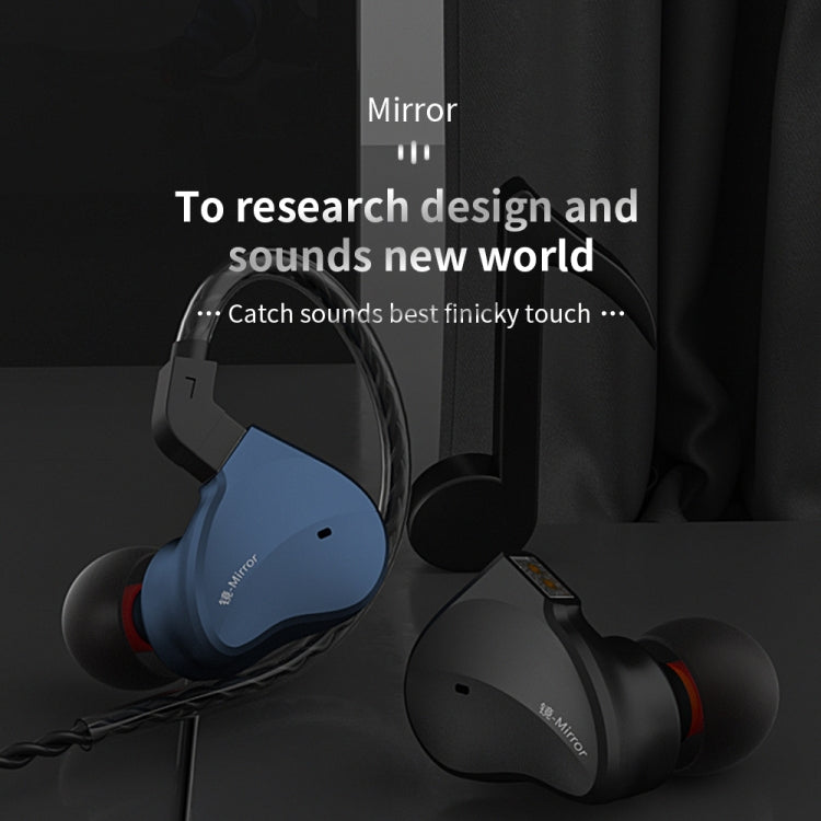 CVJ Mirror Hybrid Technology HiFi Music Wired Earphone No Mic(Black) - free shipping - PMC TechLife - Order now!