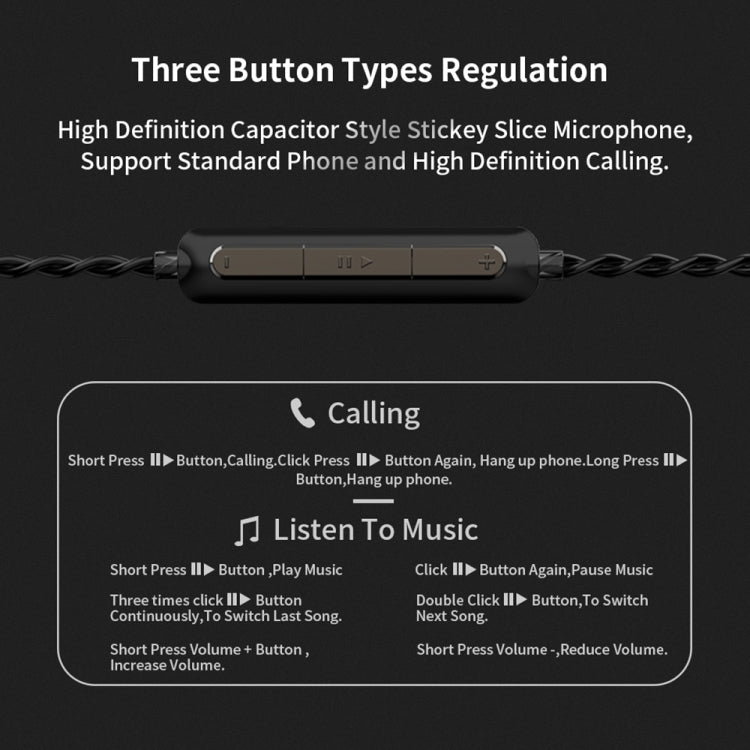 CVJ Mirror Hybrid Technology HiFi Music Wired Earphone With Mic(Black) - In Ear Wired Earphone by CVJ | Online Shopping South Africa | PMC Jewellery | Buy Now Pay Later Mobicred