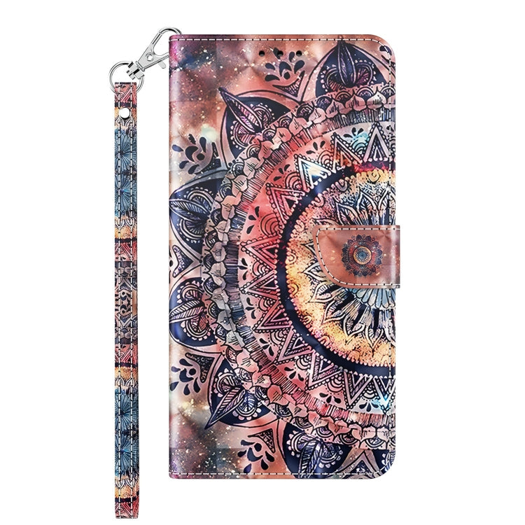 For Samsung Galaxy A52 5G / A52s 3D Painted Leather Phone Case(Colorful Mandala) - Galaxy Phone Cases by PMC TechLife | Online Shopping South Africa | PMC TechLife