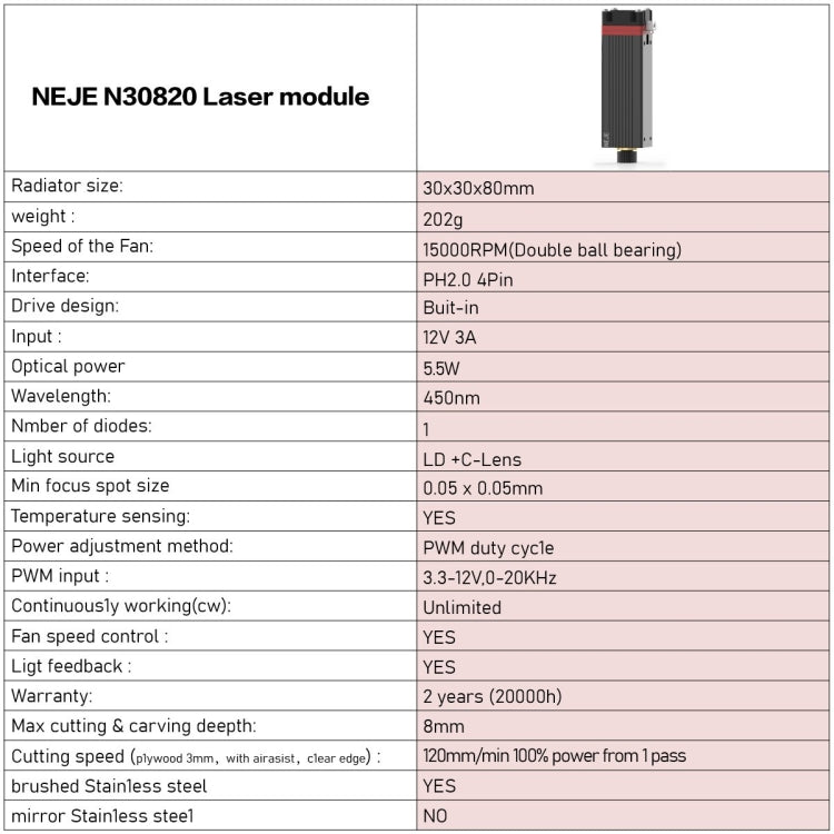 NEJE MASTER 3 Laser Engraver with N30820 Laser Module(EU Plug) - free shipping - PMC TechLife - Order now!