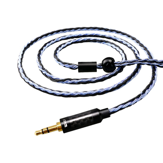 CVJ V3 1.2m 16 Cores Silver-plated 3.5mm Earphone Cable, Style:0.75mm(Black-Blue) - Cable & Splitter by CVJ | Online Shopping South Africa | PMC Jewellery | Buy Now Pay Later Mobicred