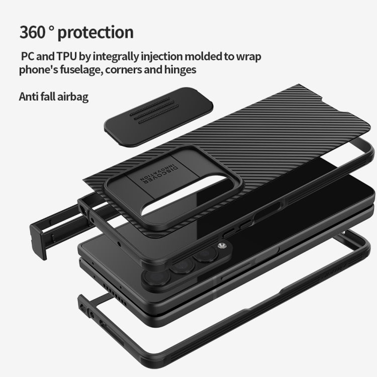 For Samsung Galaxy Z Fold4 NILLKIN Black Mirror Pro Series Camshield PC Phone Case, Simple Set(Black) - Galaxy Z Fold4 5G Cases by NILLKIN | Online Shopping South Africa | PMC Jewellery | Buy Now Pay Later Mobicred