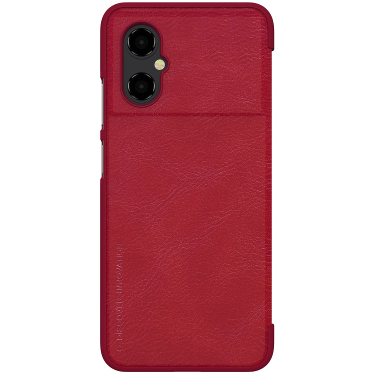 For Xiaomi Poco M4 5G NILLKIN QIN Series Crazy Horse Texture Leather Phone Case(Red) - Xiaomi Cases by NILLKIN | Online Shopping South Africa | PMC Jewellery