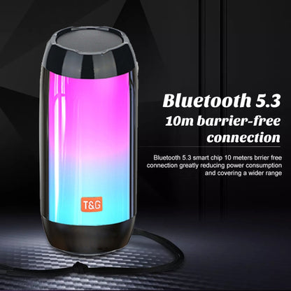 T&G TG643 Portable LED Light Waterproof Subwoofer Wireless Bluetooth Speaker(Grey) - Waterproof Speaker by T&G | Online Shopping South Africa | PMC Jewellery