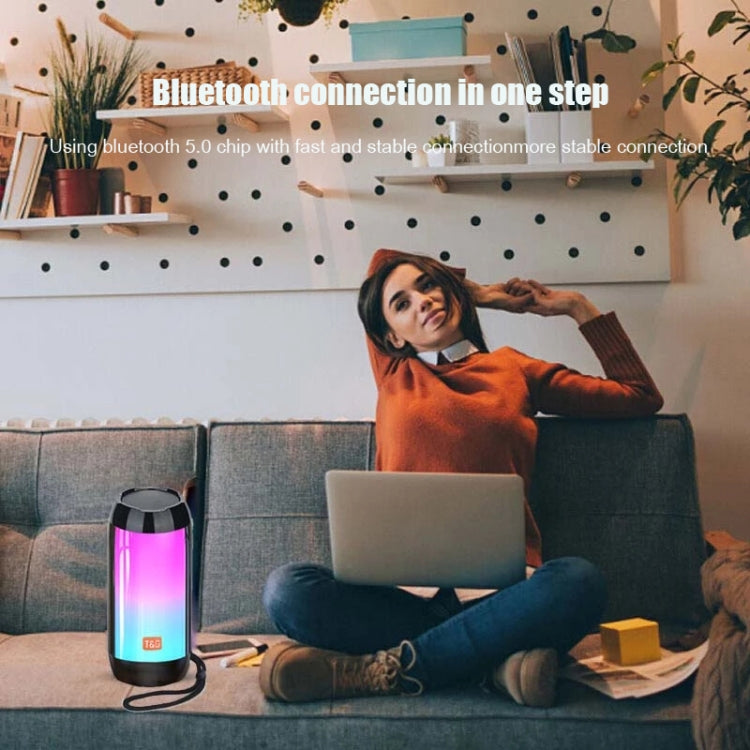 T&G TG643 Portable LED Light Waterproof Subwoofer Wireless Bluetooth Speaker(Green) - Waterproof Speaker by T&G | Online Shopping South Africa | PMC TechLife | Buy Now Pay Later Mobicred