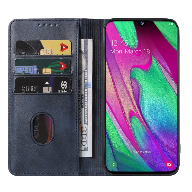 For Samsung Galaxy A40 Magnetic Closure Leather Phone Case(Blue) - free shipping - PMC TechLife - Order now!