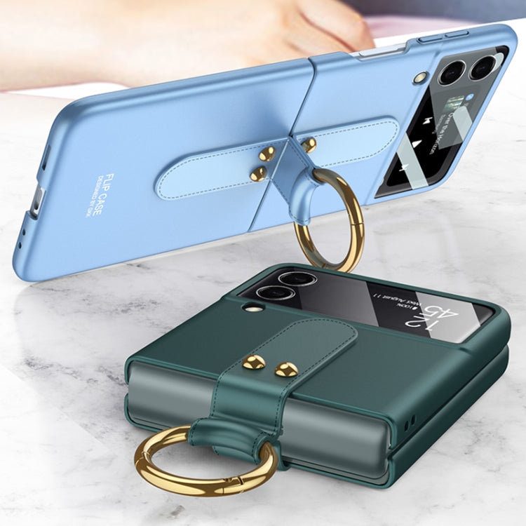 For Samsung Galaxy Z Flip4 GKK Ultra-thin PC Full Coverage Phone Flip Case with Ring Holder(Purple) - Galaxy Z Flip4 5G Cases by GKK | Online Shopping South Africa | PMC TechLife | Buy Now Pay Later Mobicred