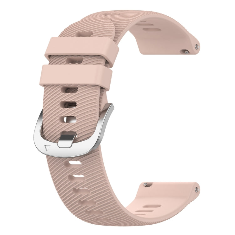 Compatible with Garmin Compatible witherunner255S 18mm Cross Textured Silicone Watch Band(Light Pink) - free shipping - PMC TechLife - Order now!