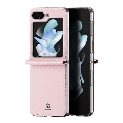 For Samsung Galaxy Z Flip5 5G DUX DUCIS Bril Series PU + TPU Phone Case(Pink) - Galaxy Z Flip5 Cases by DUX DUCIS | Online Shopping South Africa | PMC Jewellery | Buy Now Pay Later Mobicred