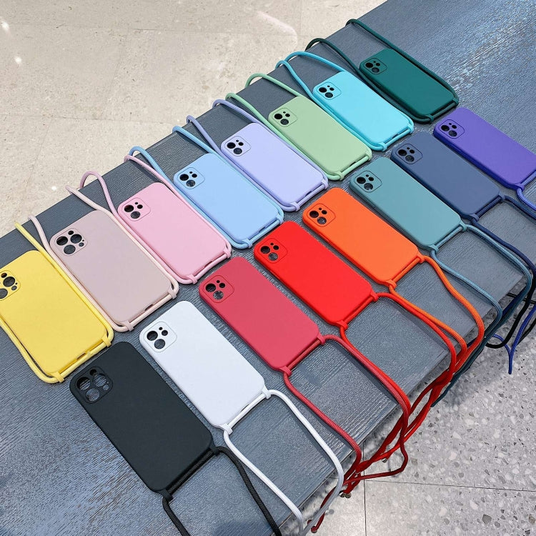 For iPhone 13 Pro Max Crossbody Lanyard Liquid Silicone Case(Sand Pink) - free shipping - PMC TechLife - Order now!