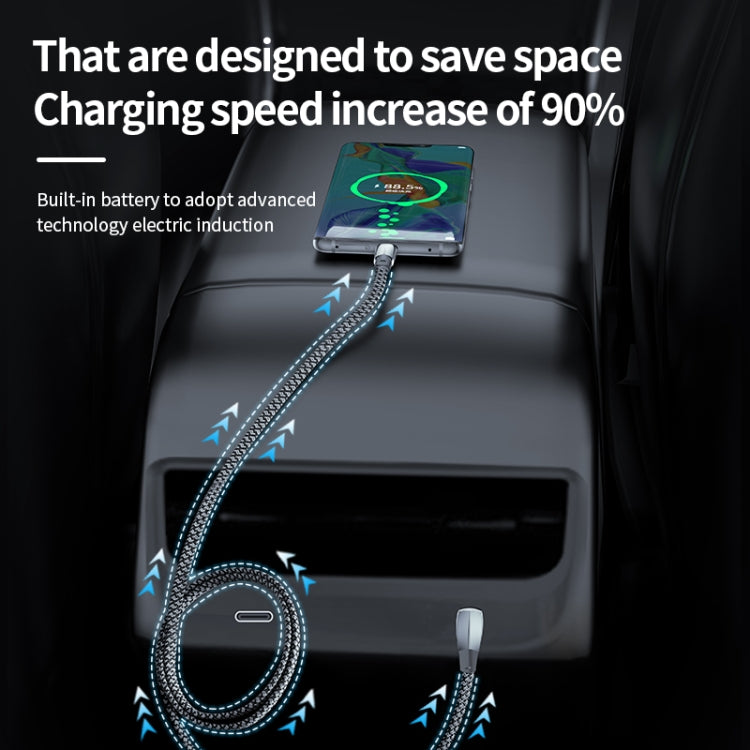 3A USB-C/Type-C to 8 Pin Elbow Fast Charge Data Cable, Length:1.2m(Grey) - 2 in 1 Cable by PMC TechLife | Online Shopping South Africa | PMC TechLife