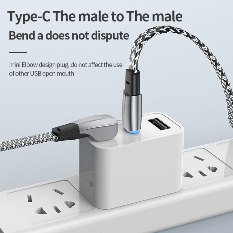 3A USB-C/Type-C to 8 Pin Elbow Fast Charge Data Cable, Length:1.2m(Grey) - 2 in 1 Cable by PMC TechLife | Online Shopping South Africa | PMC TechLife