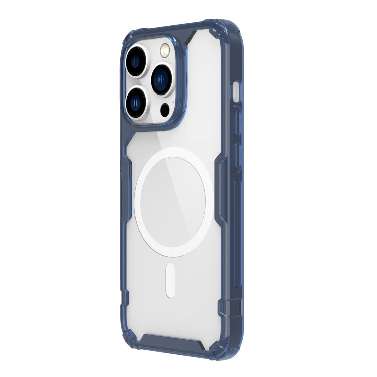 For iPhone 14 Pro NILLKIN Ultra Clear Magsafe PC + TPU Phone Case(Blue) - iPhone 14 Pro Cases by NILLKIN | Online Shopping South Africa | PMC Jewellery | Buy Now Pay Later Mobicred