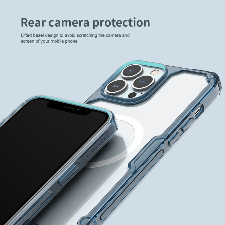 For iPhone 14 Pro NILLKIN Ultra Clear Magsafe PC + TPU Phone Case(Blue) - iPhone 14 Pro Cases by NILLKIN | Online Shopping South Africa | PMC Jewellery | Buy Now Pay Later Mobicred