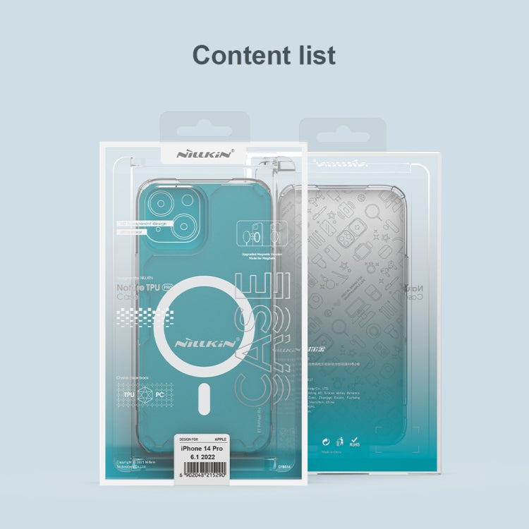 For iPhone 14 Pro NILLKIN Ultra Clear Magsafe PC + TPU Phone Case(Blue) - iPhone 14 Pro Cases by NILLKIN | Online Shopping South Africa | PMC Jewellery | Buy Now Pay Later Mobicred