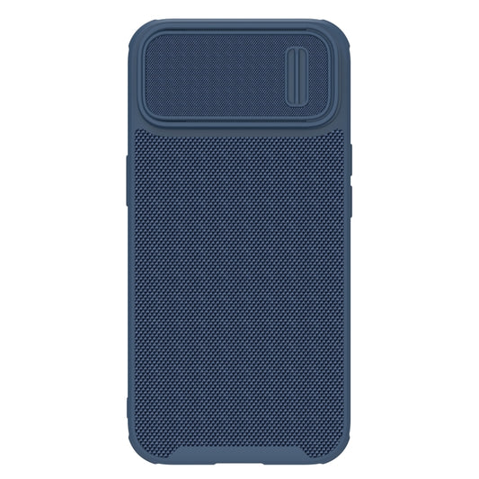 For iPhone 14 NILLKIN 3D Textured Camshield PC + TPU Phone Case(Blue) - iPhone 14 Cases by NILLKIN | Online Shopping South Africa | PMC Jewellery