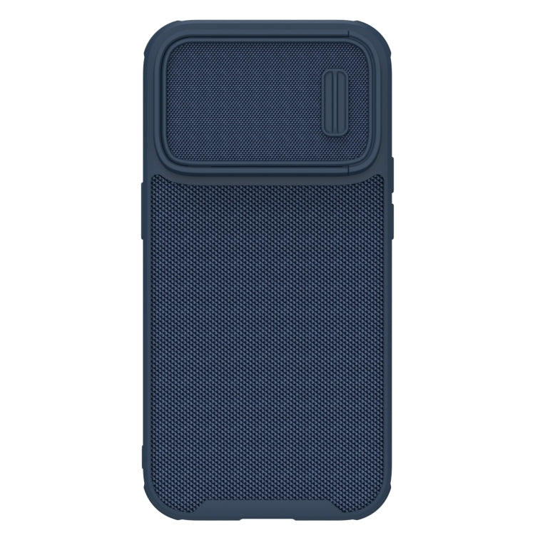 For iPhone 14 Pro NILLKIN 3D Textured Camshield PC + TPU Phone Case(Blue) - iPhone 14 Pro Cases by NILLKIN | Online Shopping South Africa | PMC Jewellery