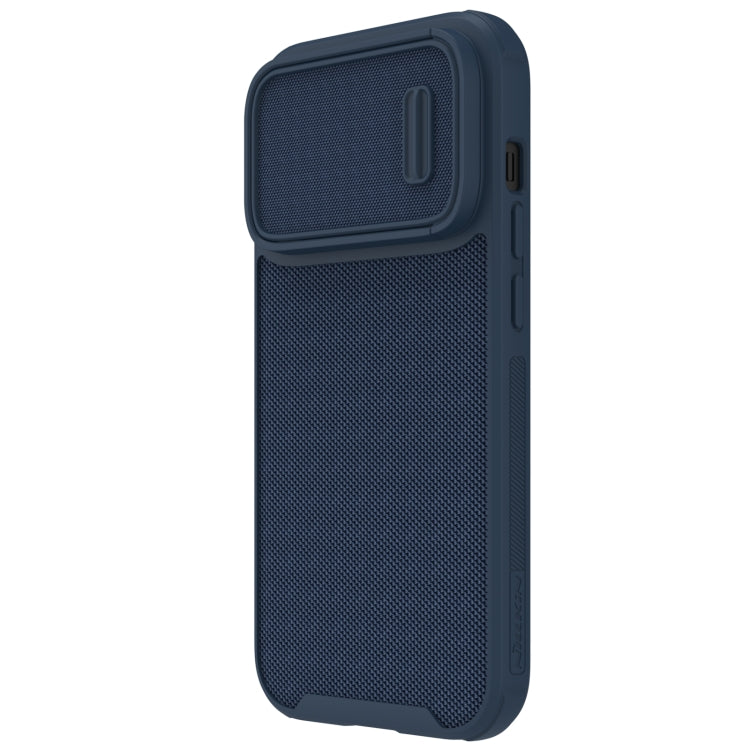 For iPhone 14 Pro NILLKIN 3D Textured Camshield PC + TPU Phone Case(Blue) - iPhone 14 Pro Cases by NILLKIN | Online Shopping South Africa | PMC Jewellery