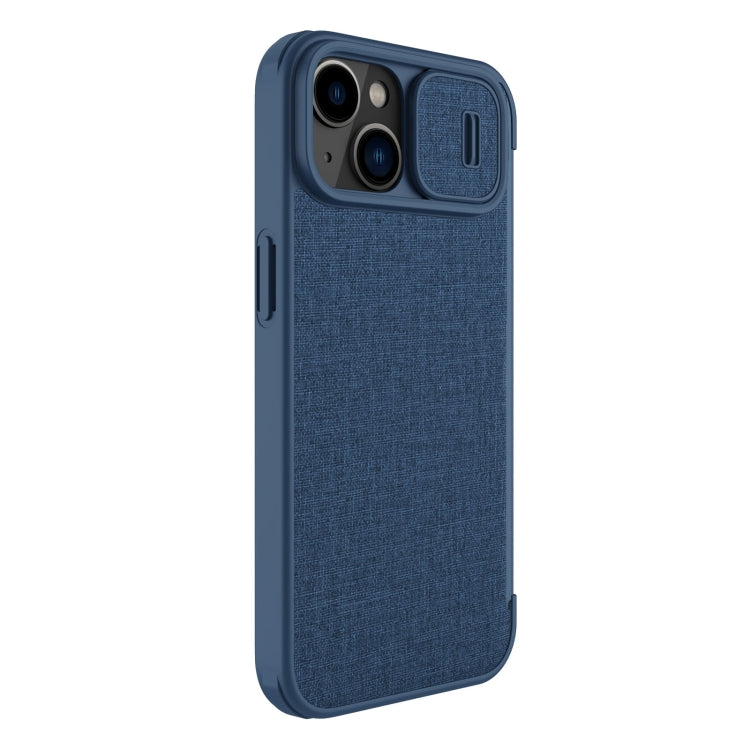 For iPhone 14 NILLKIN QIN Series Pro Leather Phone Case(Blue) - iPhone 14 Cases by NILLKIN | Online Shopping South Africa | PMC Jewellery