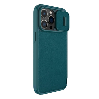 For iPhone 14 Pro NILLKIN QIN Series Pro Leather Phone Case(Green) - iPhone 14 Pro Cases by NILLKIN | Online Shopping South Africa | PMC Jewellery