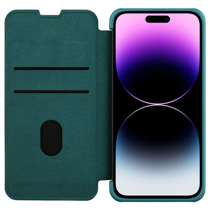 For iPhone 14 Pro Max NILLKIN QIN Series Pro Leather Phone Case(Green) - iPhone 14 Pro Max Cases by NILLKIN | Online Shopping South Africa | PMC Jewellery