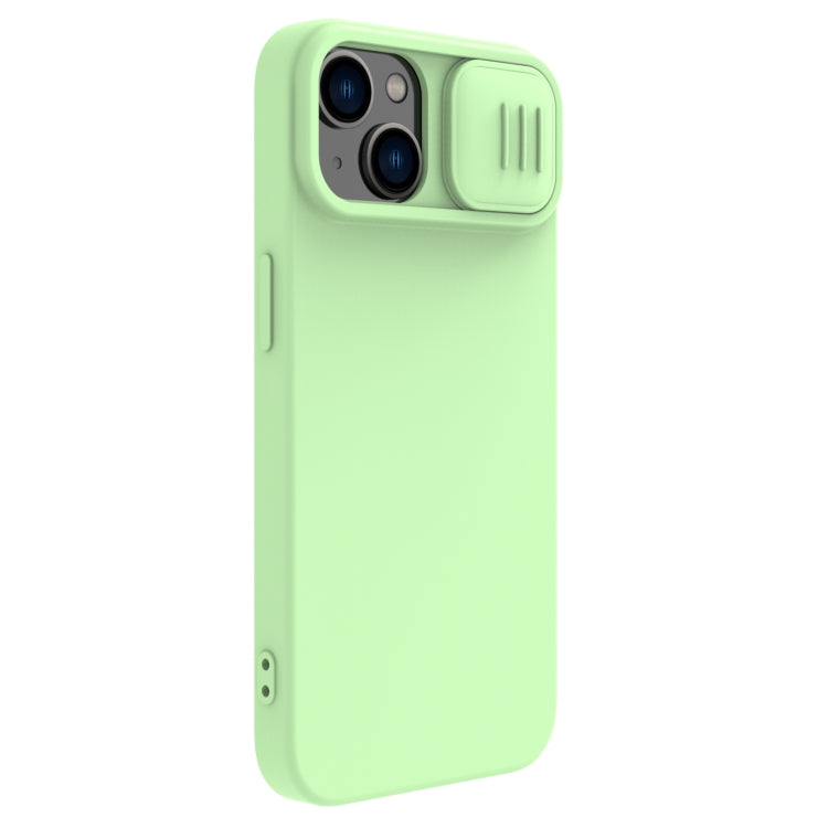 For iPhone 14 NILLKIN CamShield MagSafe Liquid Silicone Phone Case(Green) - iPhone 14 Cases by NILLKIN | Online Shopping South Africa | PMC Jewellery