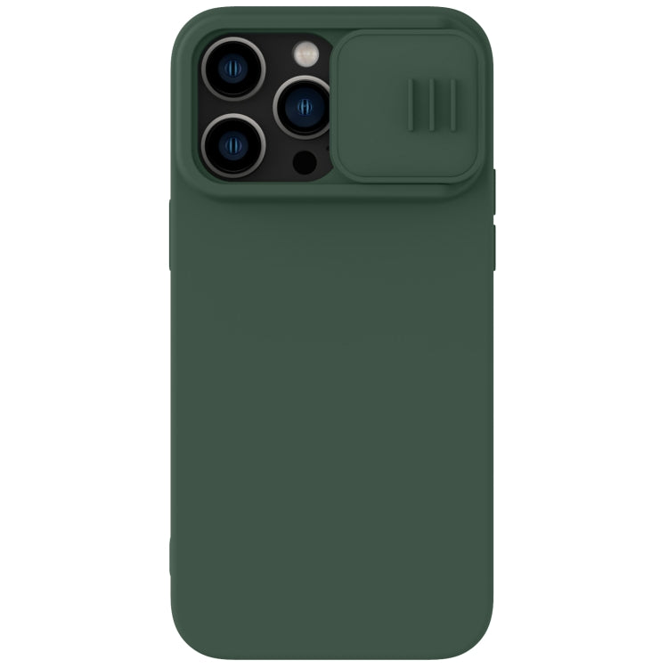 For iPhone 14 Pro Max NILLKIN CamShield MagSafe Liquid Silicone Phone Case (Dark Green) - iPhone 14 Pro Max Cases by NILLKIN | Online Shopping South Africa | PMC Jewellery