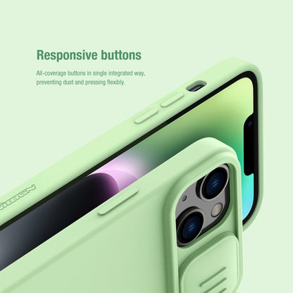 For iPhone 14 NILLKIN CamShield Liquid Silicone Phone Case(Green) - iPhone 14 Cases by NILLKIN | Online Shopping South Africa | PMC Jewellery