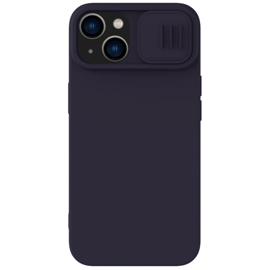 For iPhone 14 Plus NILLKIN CamShield Liquid Silicone Phone Case (Deep Purple) - iPhone 14 Plus Cases by NILLKIN | Online Shopping South Africa | PMC Jewellery