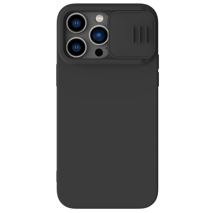 For iPhone 14 Pro NILLKIN CamShield Liquid Silicone Phone Case(Black) - iPhone 14 Pro Cases by NILLKIN | Online Shopping South Africa | PMC Jewellery | Buy Now Pay Later Mobicred