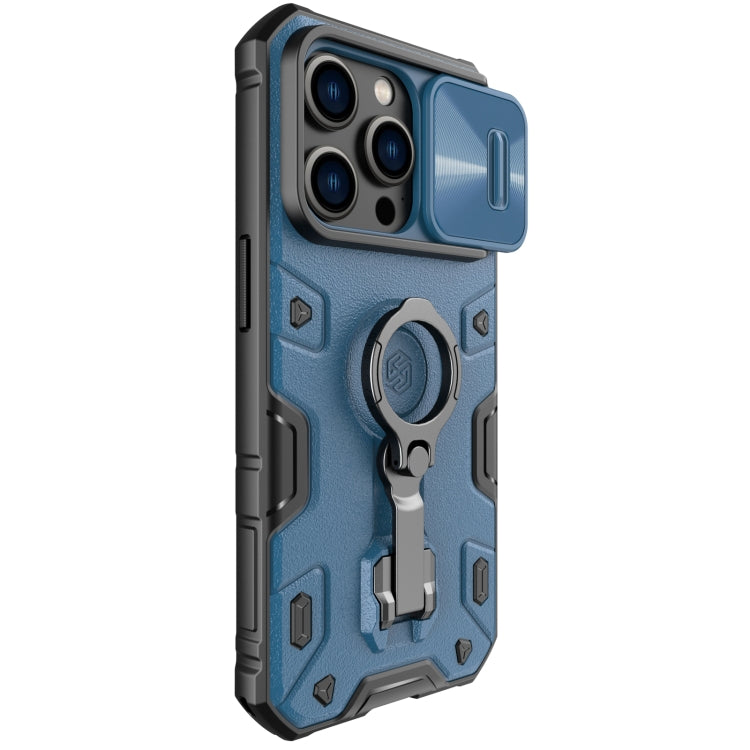 For iPhone 14 Pro NILLKIN CamShield Armor Pro Magnetic Phone Case(Blue) - iPhone 14 Pro Cases by NILLKIN | Online Shopping South Africa | PMC Jewellery