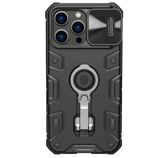 For iPhone 14 Pro Max NILLKIN CamShield Armor Pro Magnetic Phone Case(Black) - iPhone 14 Pro Max Cases by NILLKIN | Online Shopping South Africa | PMC Jewellery | Buy Now Pay Later Mobicred