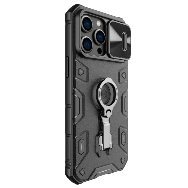 For iPhone 14 Pro Max NILLKIN CamShield Armor Pro Magnetic Phone Case(Black) - iPhone 14 Pro Max Cases by NILLKIN | Online Shopping South Africa | PMC Jewellery | Buy Now Pay Later Mobicred