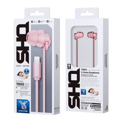 WEKOME YB02 SHQ Series In-Ear Sleep Wired Earphone, Plug Type:8 Pin(Pink) - In Ear Wired Earphone by WK | Online Shopping South Africa | PMC Jewellery