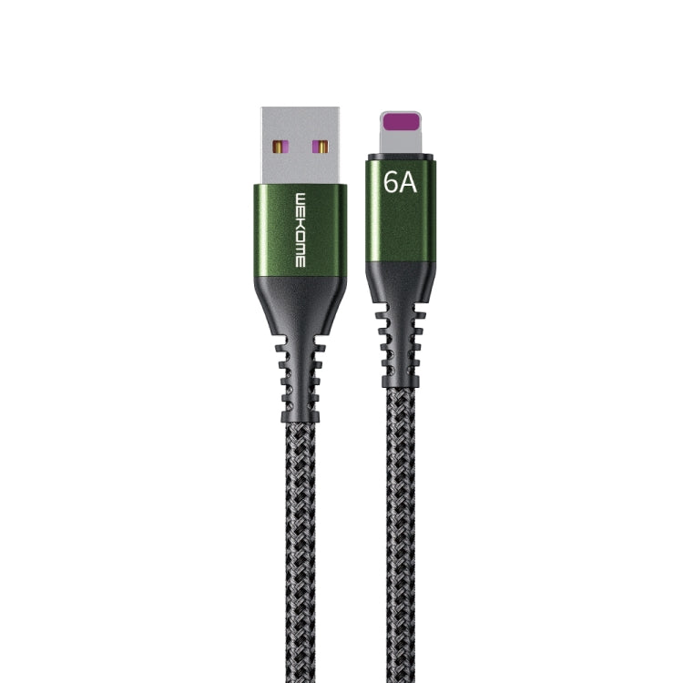 WEKOME WDC-169I Raython Series 6A USB to 8 Pin Fast Charge Data Cable Length: 1m(Black) - Normal Style Cable by WK | Online Shopping South Africa | PMC Jewellery