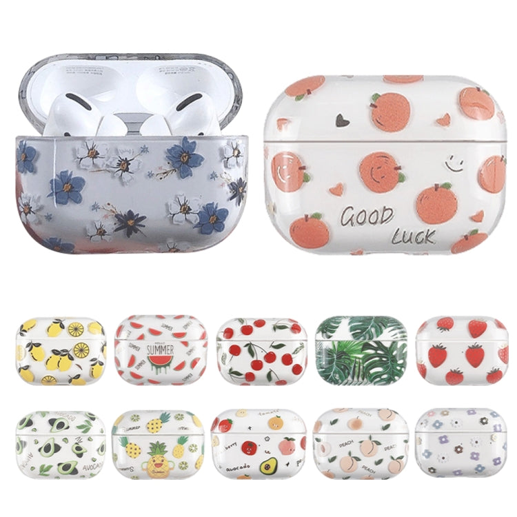 For AirPods Pro 2 Bronzing Fruit Pattern PC Earphone Hard Protective Case(Colorful Flowers) - free shipping - PMC TechLife - Order now!