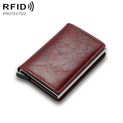 C1804H1 RFID Carbon Fiber Wallet For Men(Red) - Antimagnetic RFID Package by PMC Jewellery | Online Shopping South Africa | PMC Jewellery | Buy Now Pay Later Mobicred