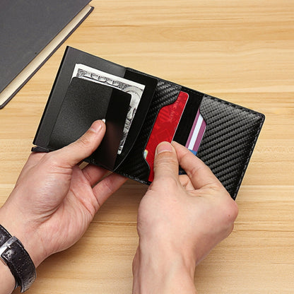 C1804H1 RFID Carbon Fiber Wallet For Men(Red) - Antimagnetic RFID Package by PMC Jewellery | Online Shopping South Africa | PMC Jewellery | Buy Now Pay Later Mobicred