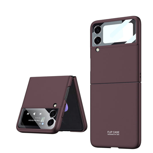 For Samsung Galaxy Z Flip4 GKK Integrated Ultra-thin Full Coverage Phone Case(Dark Red) - Galaxy Z Flip4 5G Cases by GKK | Online Shopping South Africa | PMC Jewellery | Buy Now Pay Later Mobicred