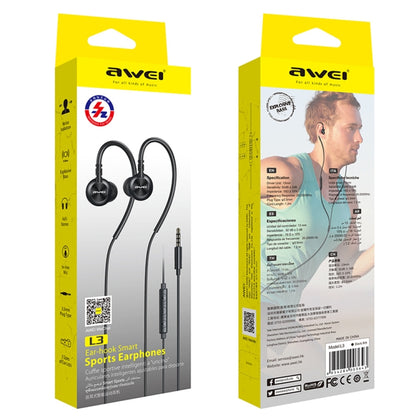 awei L3 1.2m Mini Stereo In-ear Earphones - In Ear Wired Earphone by awei | Online Shopping South Africa | PMC Jewellery